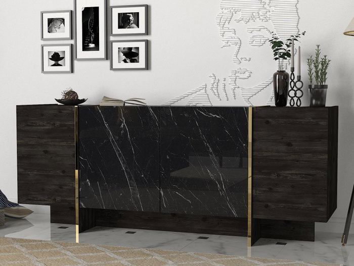 Hanah Home Veyron Negro y Oro Hanah Home Veyron Negro y Oro
